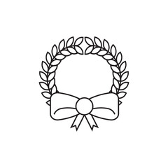 christmas wreath icon