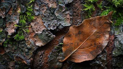 Macro Nature Textures: Close-ups of forest elements like leaves, bark, and moss, focusing on the textures and patterns as abstract backgrounds. 