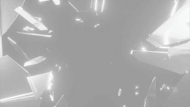 Breaking glass motion graphics. breaking glass on transparent background. Popup design element for videos and clips. Broken glass with cracks on transparent background.
