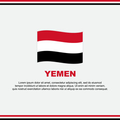 Yemen Flag Background Design Template. Yemen Independence Day Banner Social Media Post. Yemen Design