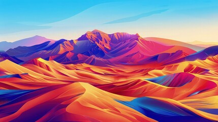 Hues of the Desert: Majestic Mountain Vista