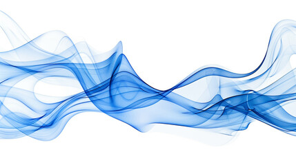 An elegant sapphire blue abstract wave background with a white backdrop.