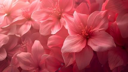 Close Up of Pink Flowers With Blurry Background - Powered by Adobe