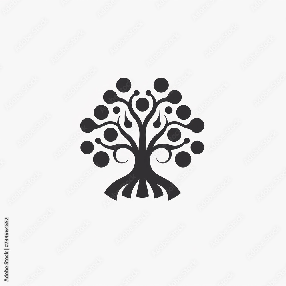 Poster Generative AI flat tree icon