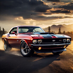 Fototapeta premium car on the road