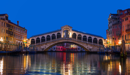 Rialto Bridge at dusk - Venice, Italy