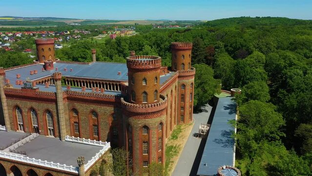 Palace Of Marianna Oranska Kamieniec Zabkowicki Castle Zamek Aerial View Poland