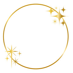 Obraz premium Golden Stardust frame twinkle frame decorating various festivals ornament isolated on white background transparent background png file ready to use