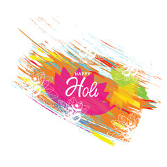 illustration of abstract colorful Happy Holi