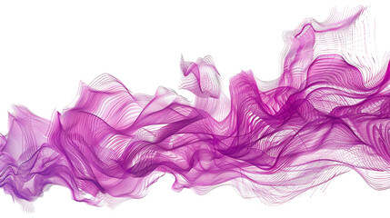 A vibrant abstract line art in radiant magenta, capturing the dynamic movement and energy of ocean waves, isolated on a white background.