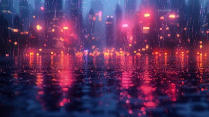 Fototapeta premium Cityscape Bokeh. Dreamy Background Highlighting the Glowing Lights of a Cityscape, Inspiring Thoughts of Ambition, Hope, and Possibility