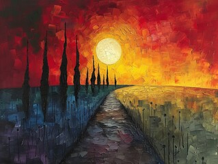 Pathway to the Setting Sun