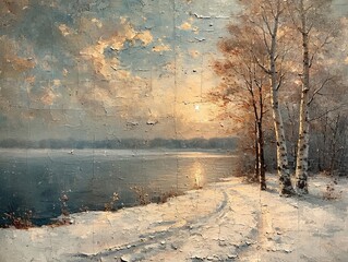 Winter's Eve by the Lake