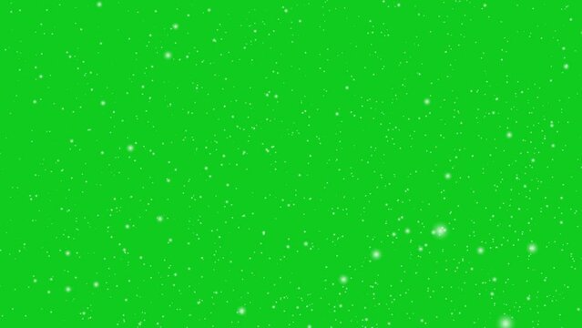 Falling snow flakes overlay, snow falling green screen video. Winter snow, snow animation, seamless loop.