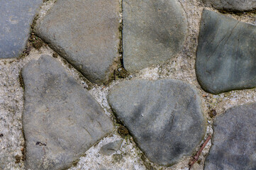 old wall of stone shell rock of arbitrary shape.3