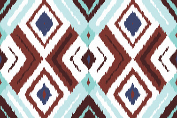 ikat Abstract Ethnic art. Seamless pattern in tribal, folk embroidery, and Mexican style. Aztec geometric art ornament print.Design for carpet, cover.wallpaper, wrapping, fabric, clothing