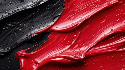Black and red oil painting collide. Best for Abstract background.