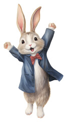 PNG Rabbit character student drawing mammal animal