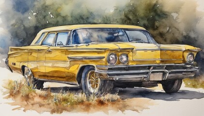 Watercolor Car