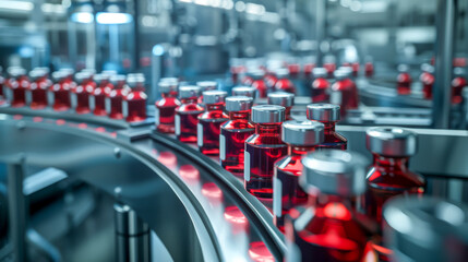 Automated Pharma Assembly Line Producing Medical Injections