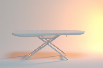 Minimalist Concept with an Ironing Board Cast in Soft Pastel Light