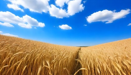 Beautiful-landscape-with-field-of-ripe-rye-and-blue-summer-sky-