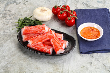 Tasty Crab stics surimi heap