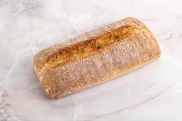 Italian ciabatta bread fresh and crust