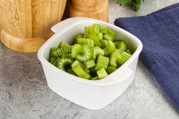 Vegan cuisine - Sliced celery stem