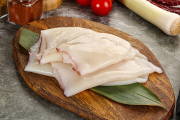 Fresh raw squid for cooking