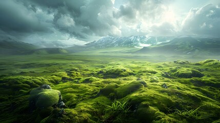 landscape with grass & mosses