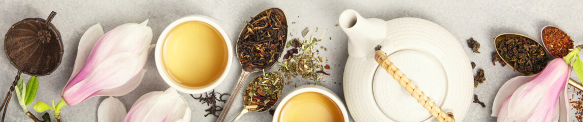 Variety Tea Selection and Magnolia Blossom