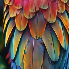 blue and yellow macaw feathers