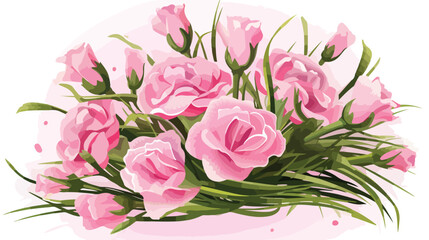 A bouquet of pink Lisianthus with buds 