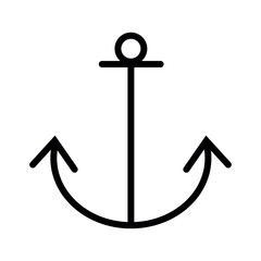 Anchor icon vector, anchor flat icon isolated on white background.