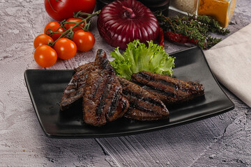Grilled diet beef liver steak