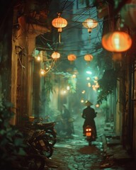 Suon Ram Man in a lanternlit alley, Saigon in the 60s, flavors and history