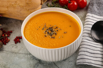 Vegetarian Pumpkin soup with spices