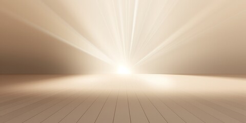 3D rendering of light beige background with spotlight shining down on the center