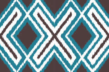 ikat Abstract Ethnic art. Seamless pattern in tribal, folk embroidery, and Mexican style. Aztec geometric art ornament print.Design for carpet, cover.wallpaper, wrapping, fabric, clothing