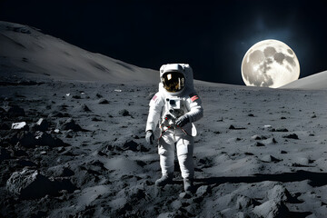 astronaut on the moon generative ai