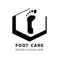 foot care podiatri logo with simple design premium design