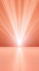 3D rendering of light peach background with spotlight shining down on the center