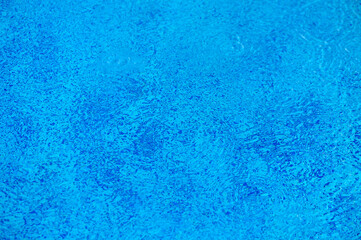 Fototapeta na wymiar drops of water on the surface of the water in the pool 4