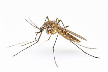 Mystic portrait of Common house mosquito, beside view, full body shot, Close-up View, 