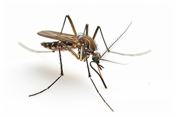 Mystic portrait of Common house mosquito, beside view, full body shot, Close-up View,