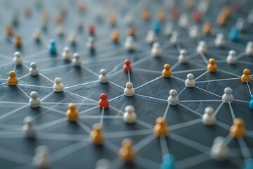 Networking Harmony: Minimalist Social Connections. Concept Networking, Minimalism, Social Connections