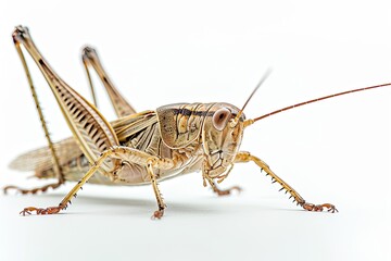 Fototapeta premium Mystic portrait of Desert Cricket, beside view, full body shot, Close-up View, 