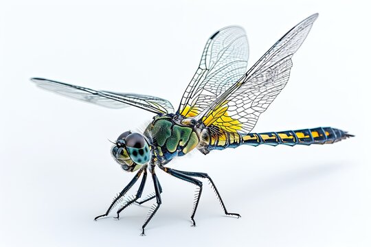 Mystic portrait of Dragonfly, beside view, full body shot, Close-up View, 