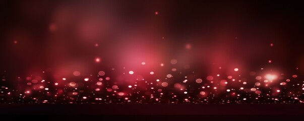 Fototapeta na wymiar Abstract glowing light maroon bokeh on a black background with empty space for product presentation, in the style of vector illustration design